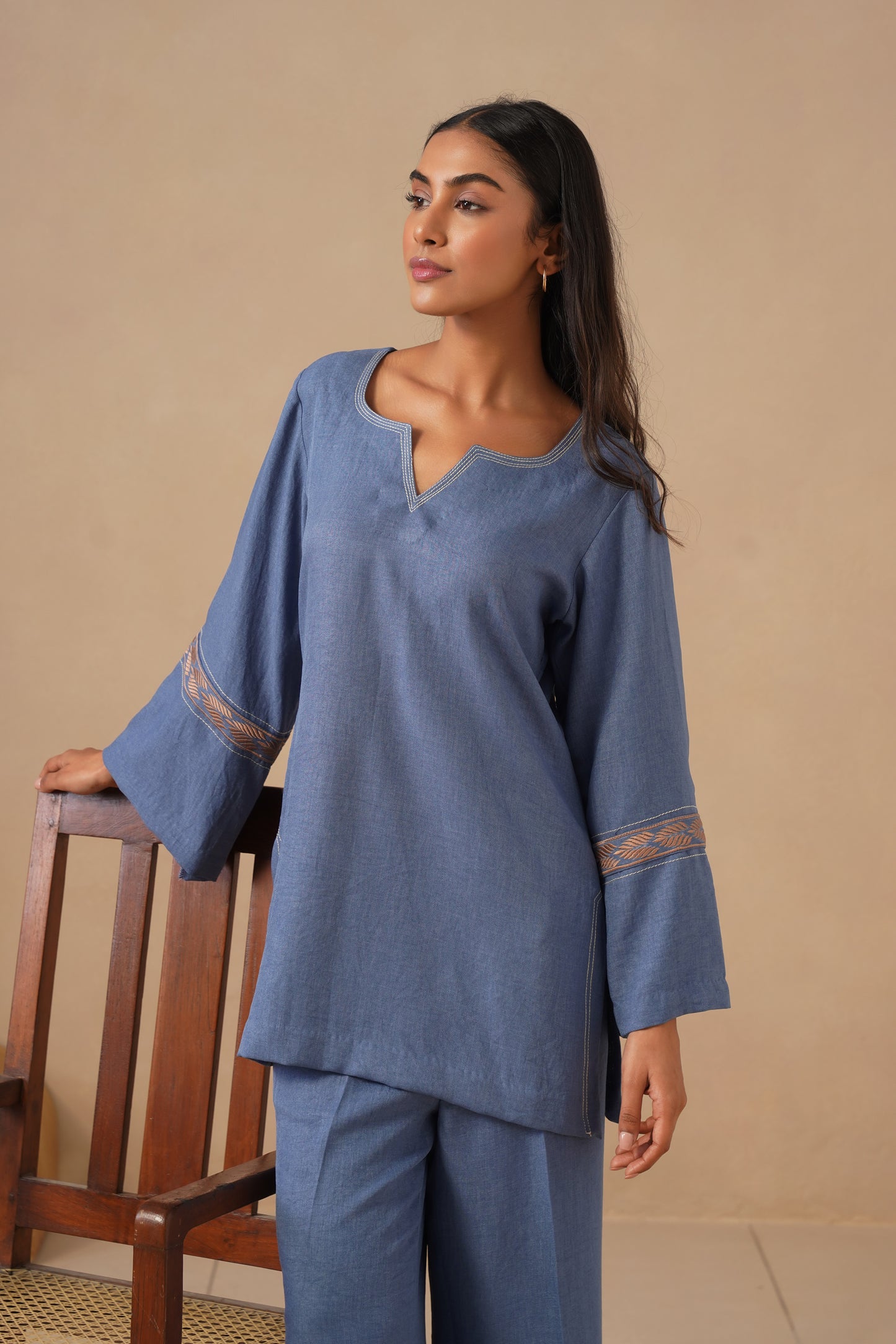Linen Fabric with Pants