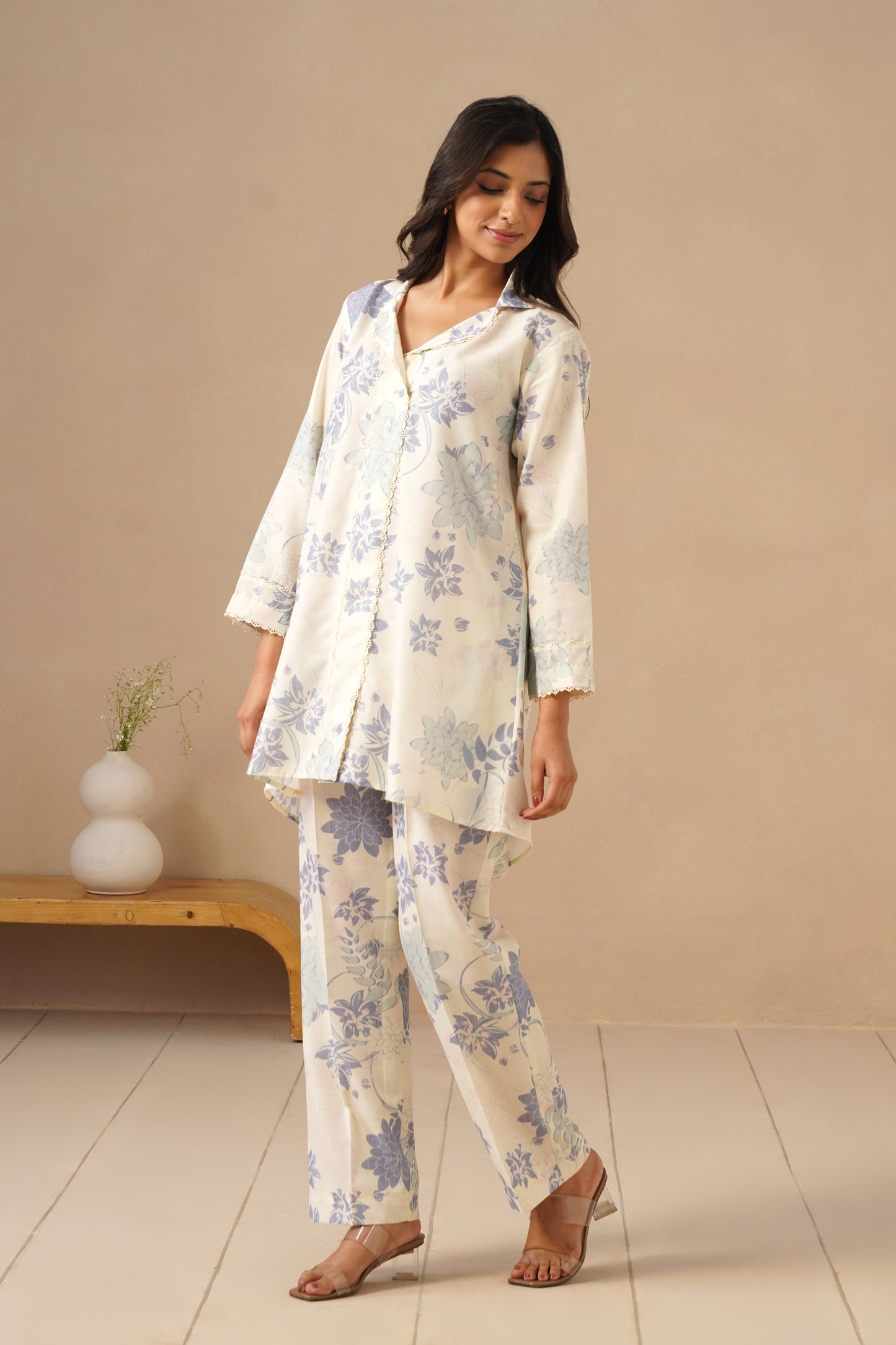 Linen Co-ord Set with Pants