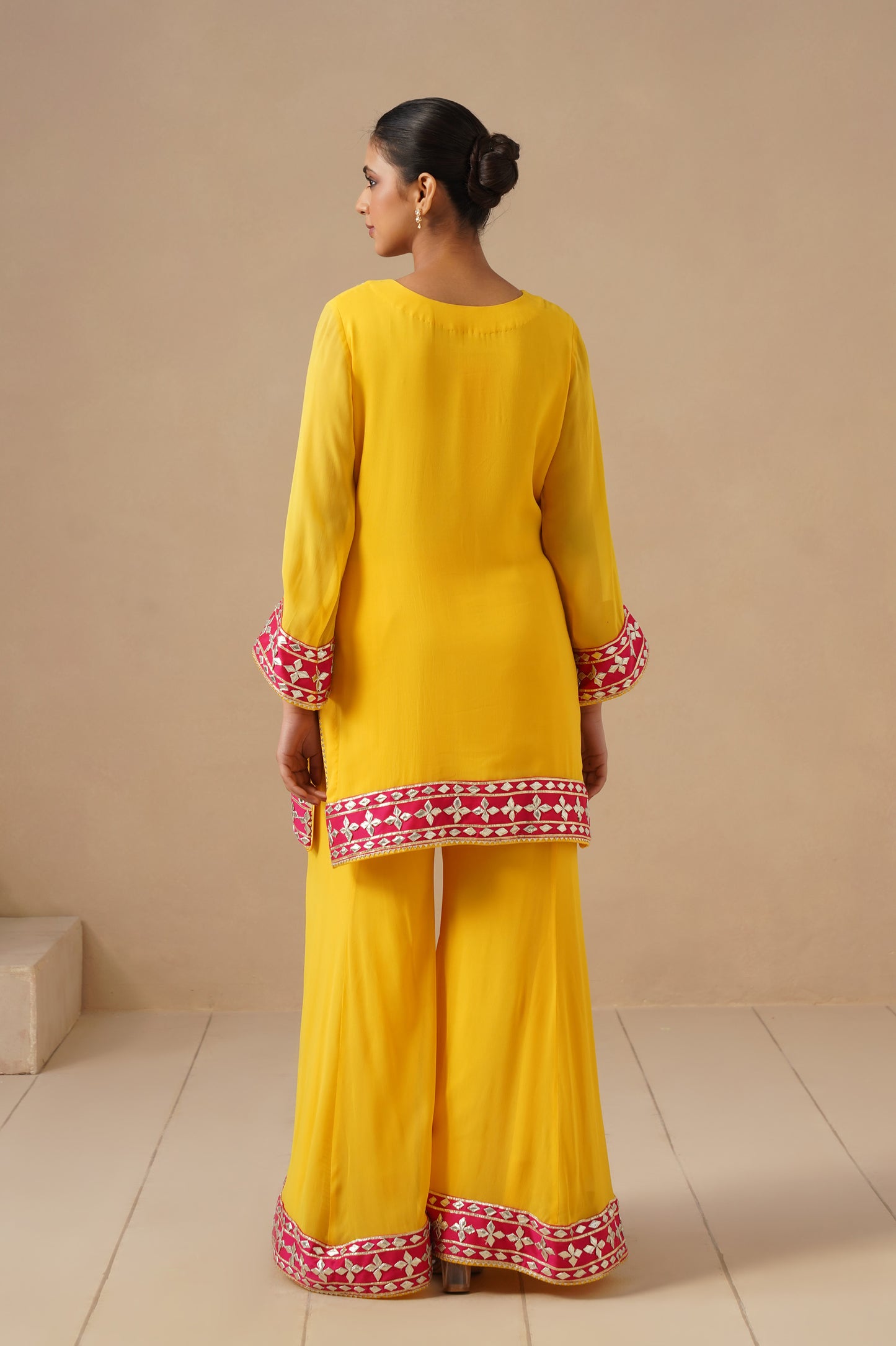 Georgette Sharara with Gota work (Potli Optional)