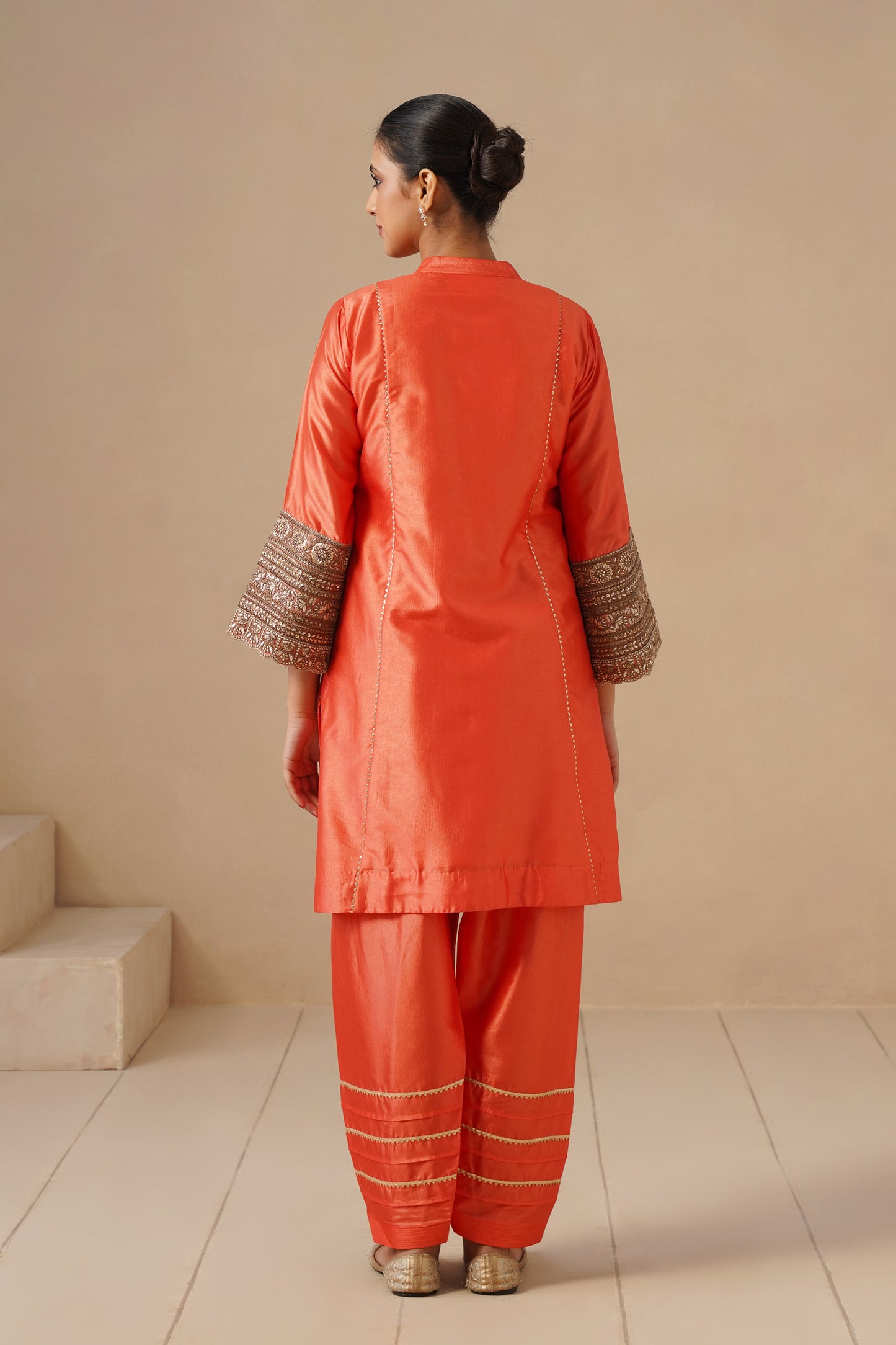 Russian Silk with Antique Border and Salwar