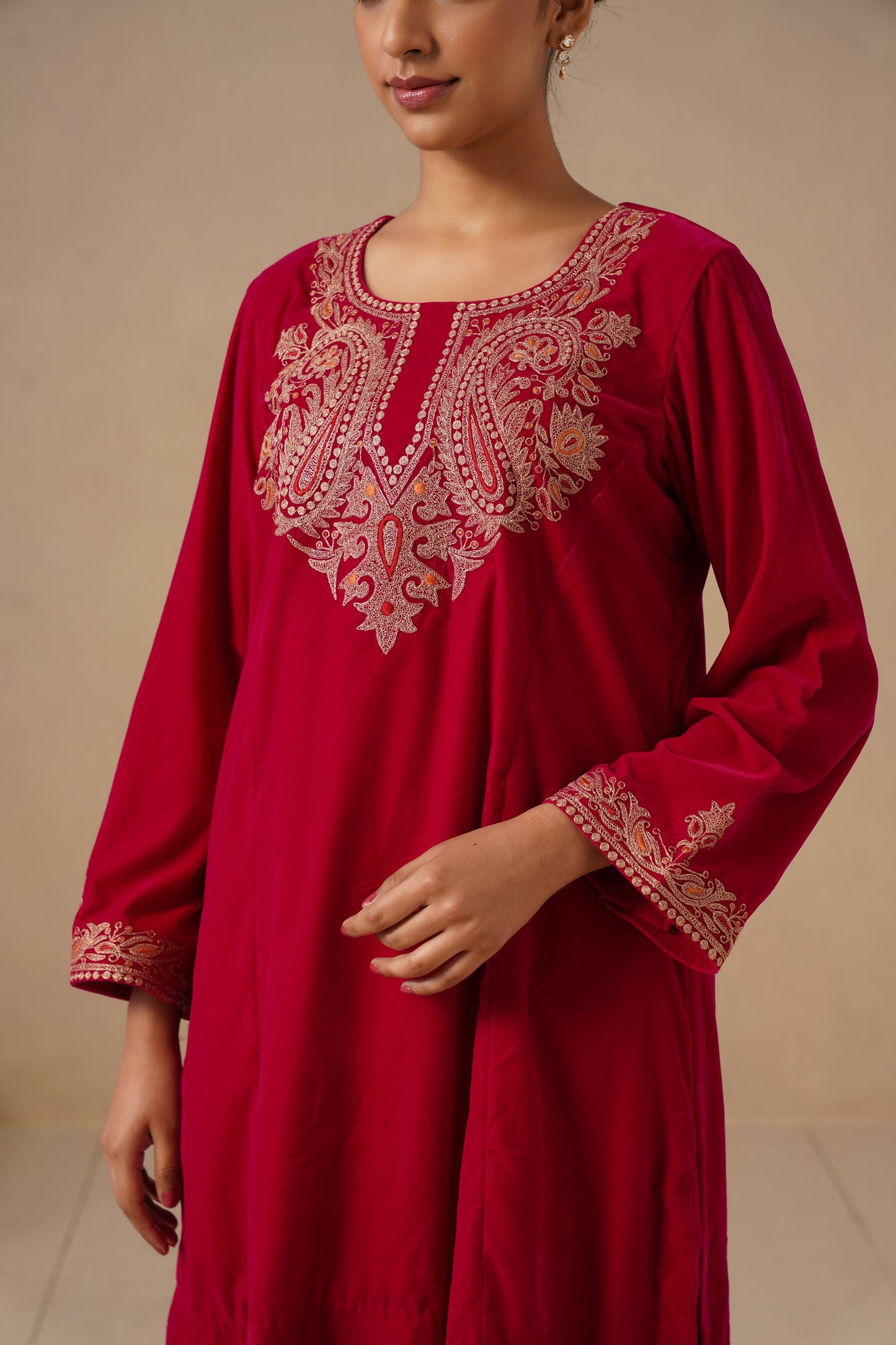 Velvet with Embroidered with Pakistani Salwar
