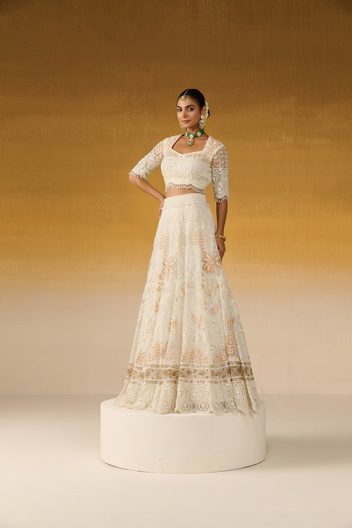 Net Fabric Embroidered