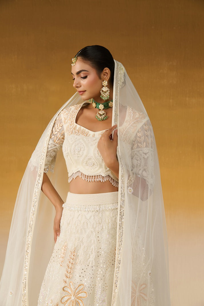 Net Fabric Embroidered