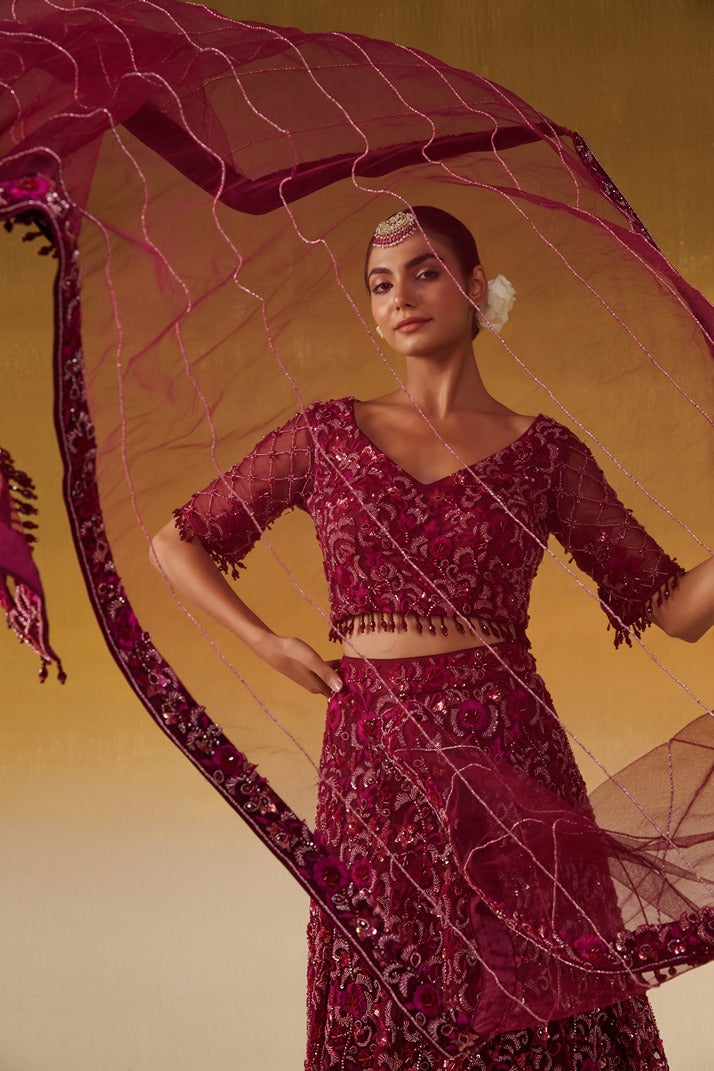 Net Fabric Embroidered