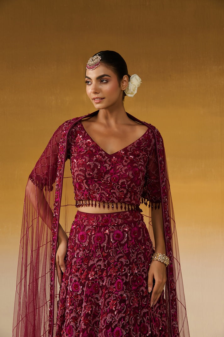 Net Fabric Embroidered