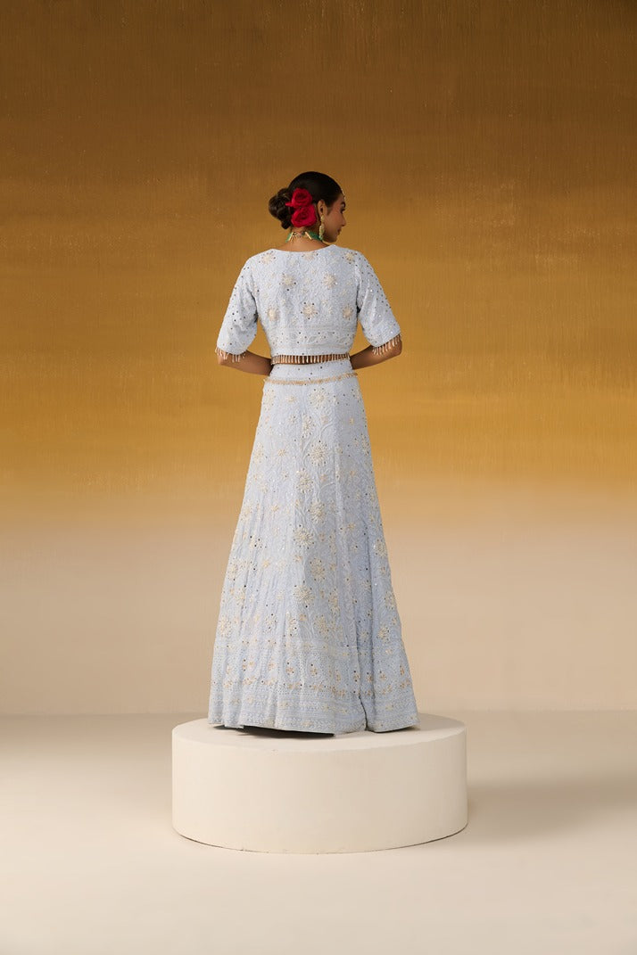 Chikankari Fabric Embroidered