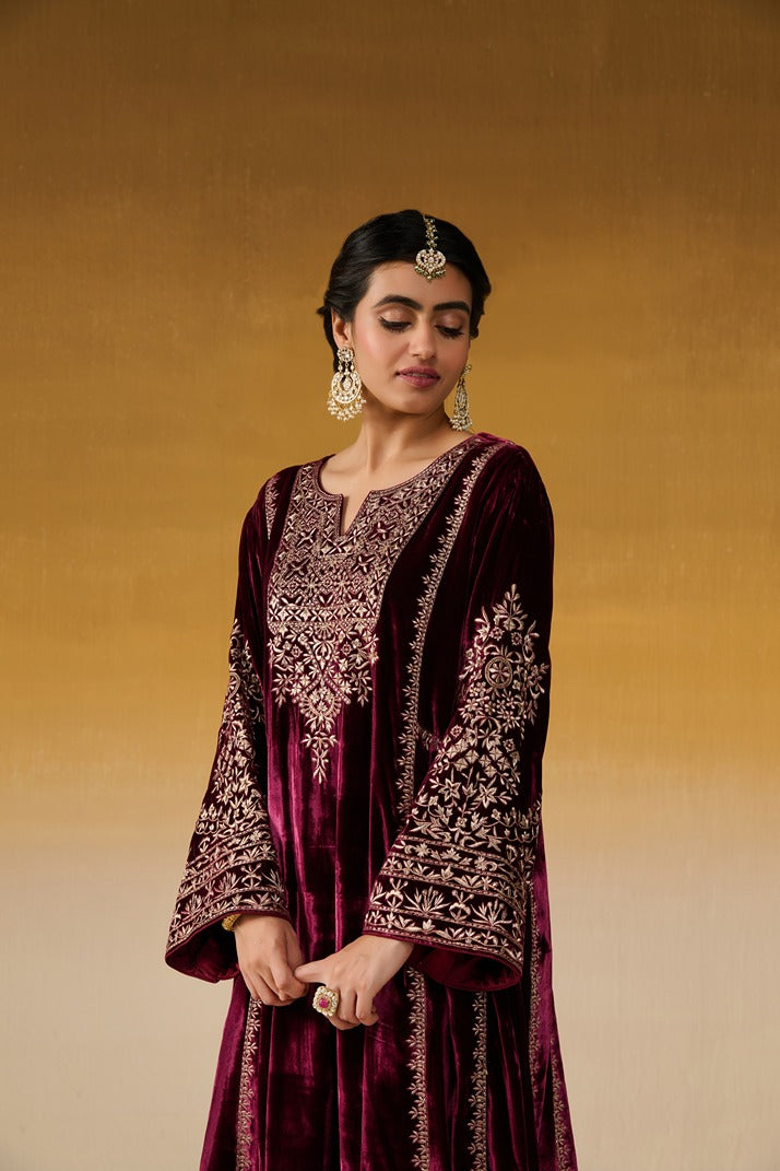 Velvet Fabric Embroidered