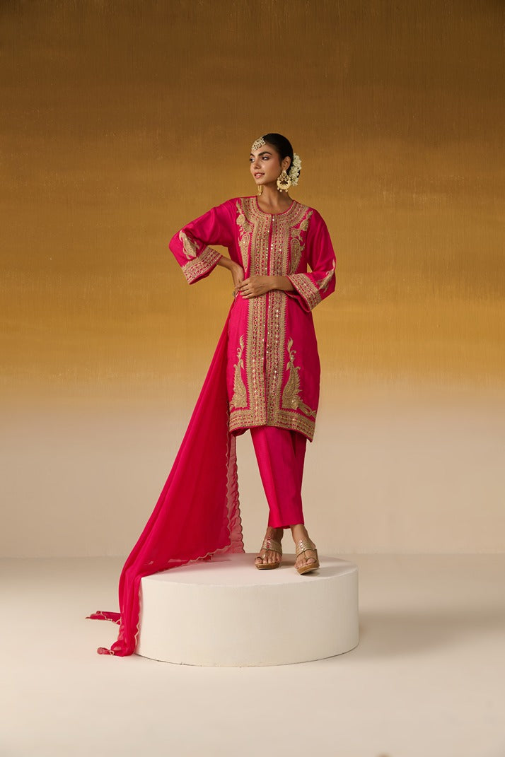 Silk Fabric Embroidered
