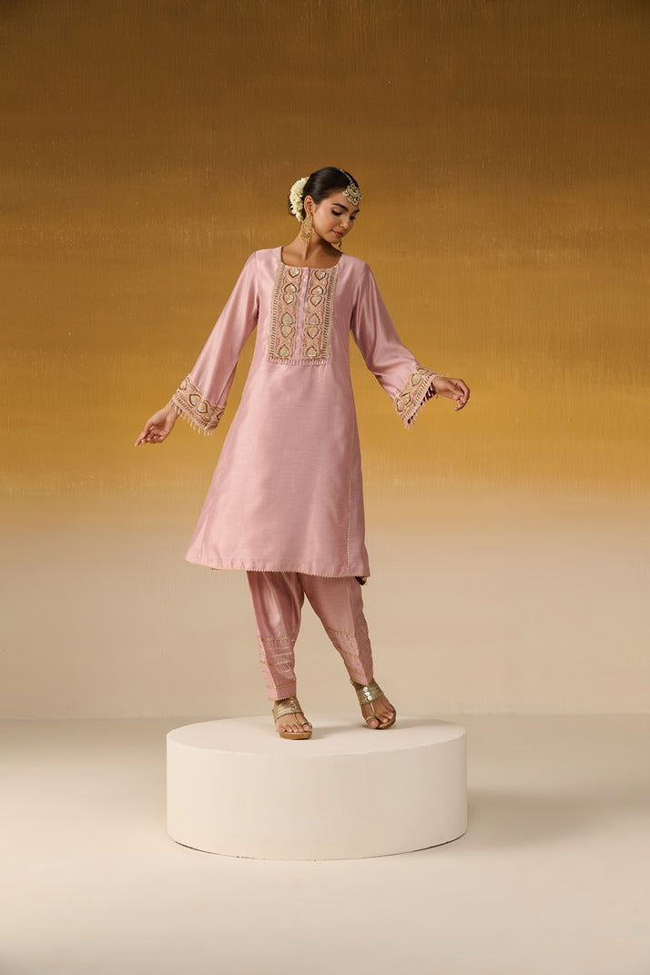 Chanderi Silk Fabric Embroidered