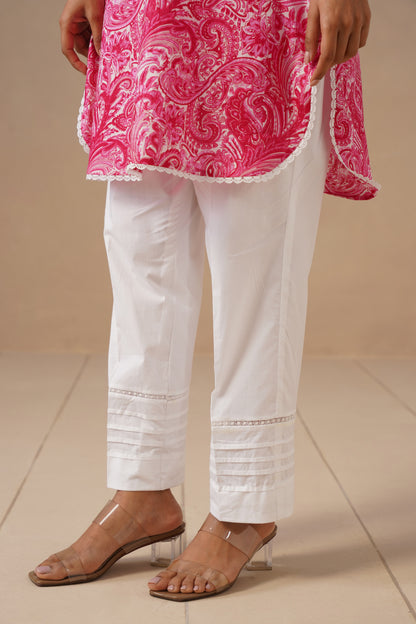 Cotton Fabric with Lases and  Pants
