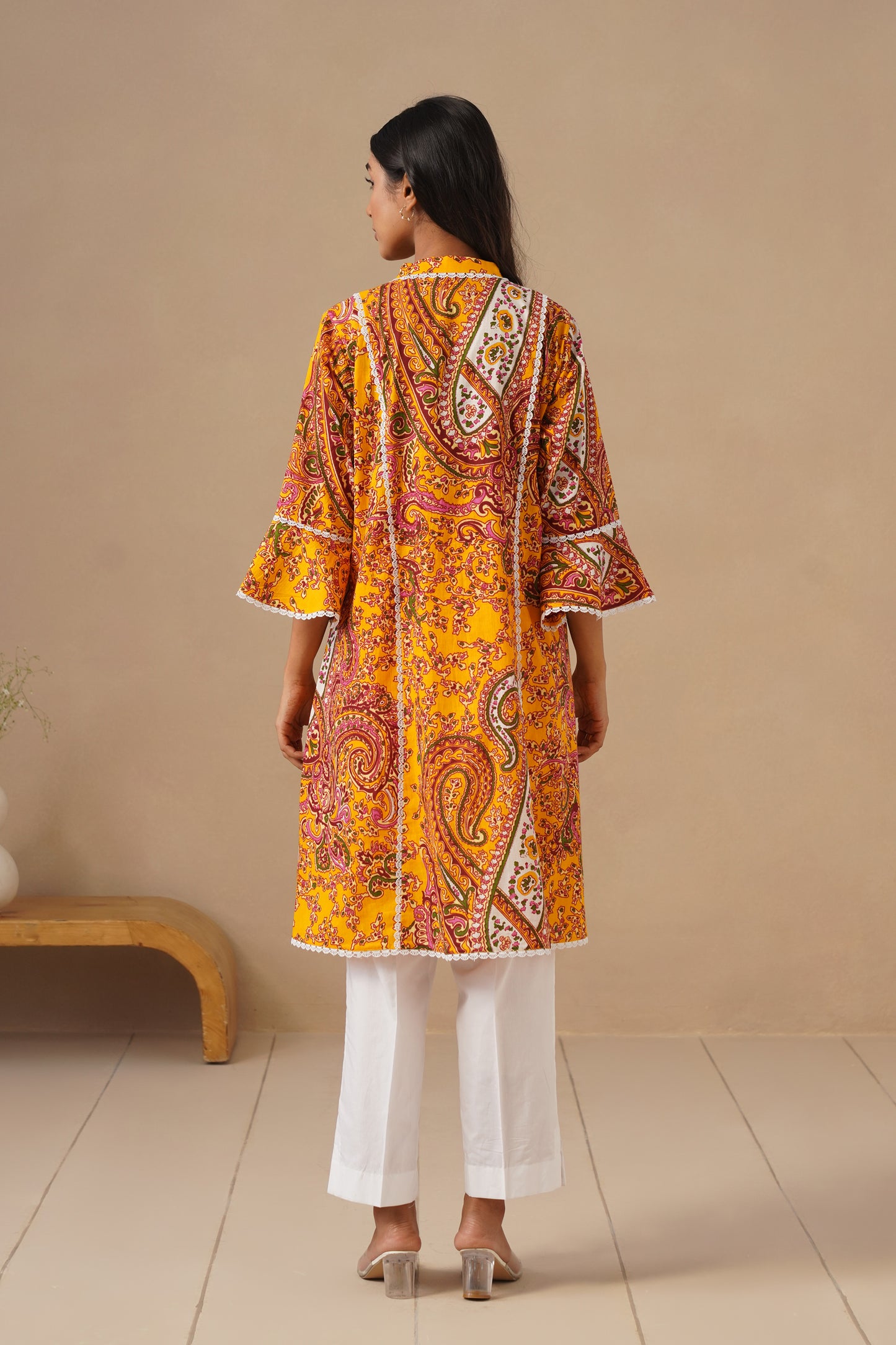 Cotton Fabric with Lases and  Pants