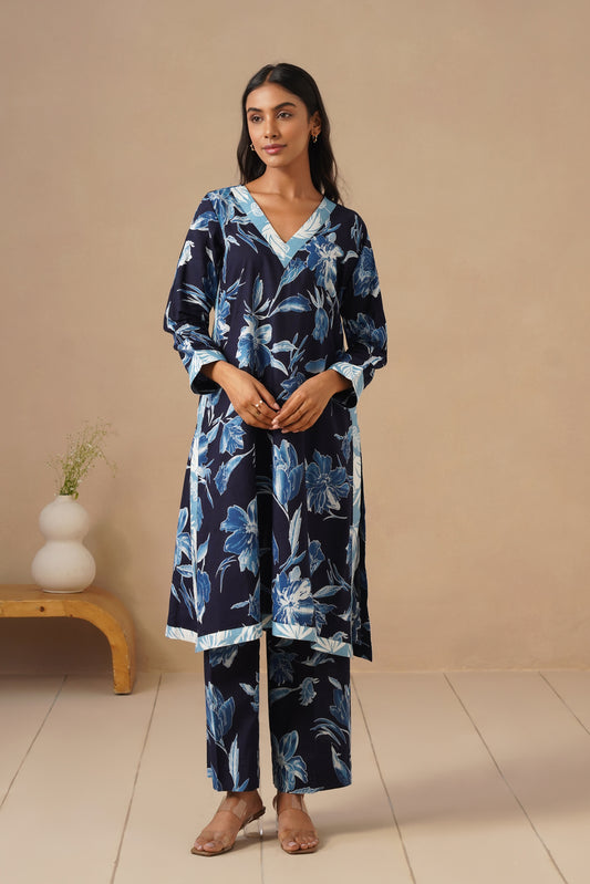 A Line Cotton Co-ord Set with Pants