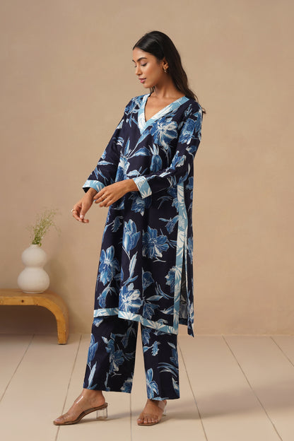 A Line Cotton Co-ord Set with Pants