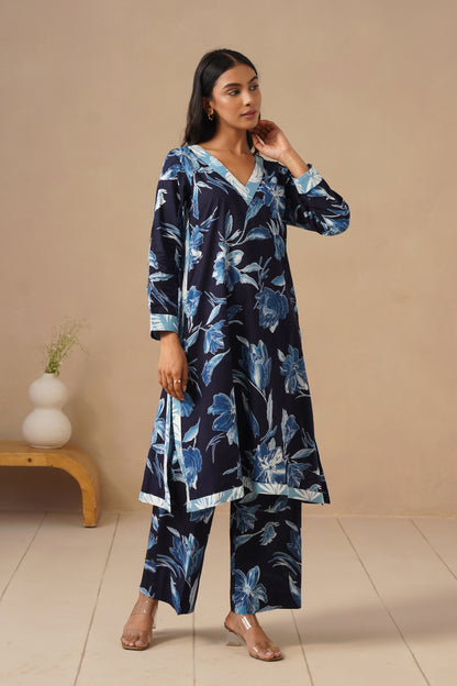 A Line Cotton Co-ord Set with Pants