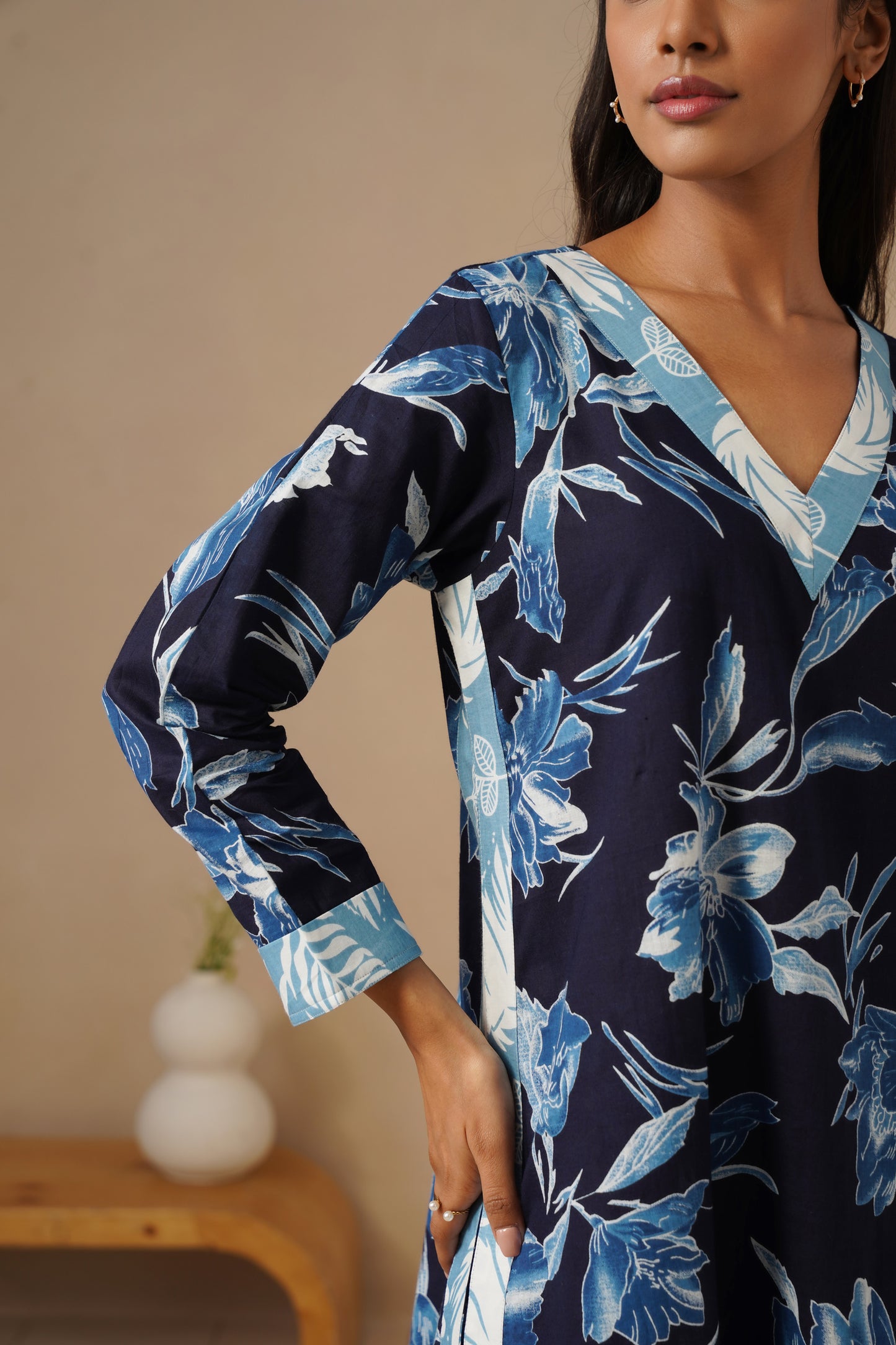 A Line Cotton Co-ord Set with Pants