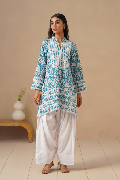 Cotton Co-ord Set with Lases and Farshi Salwar
