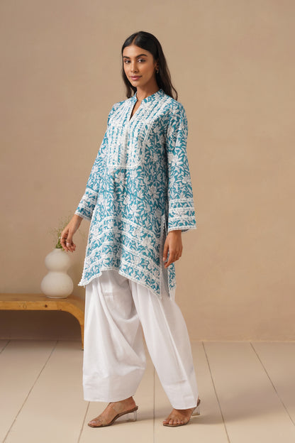 Cotton Co-ord Set with Lases and Farshi Salwar
