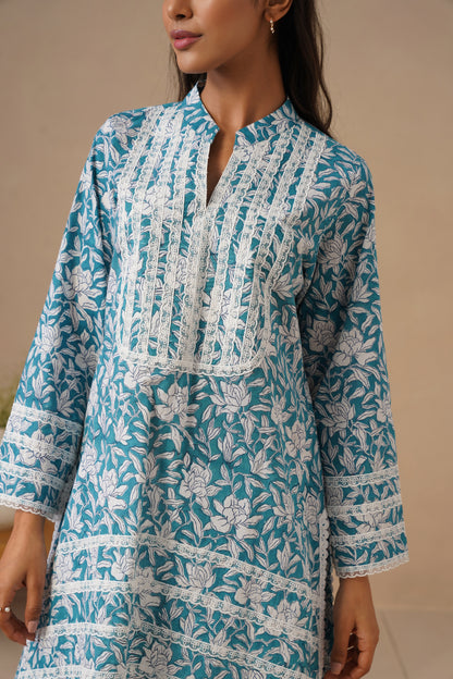 Cotton Co-ord Set with Lases and Farshi Salwar