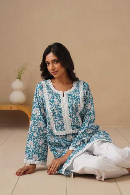 Cotton Co-ord Set with Lases and Farshi Salwar