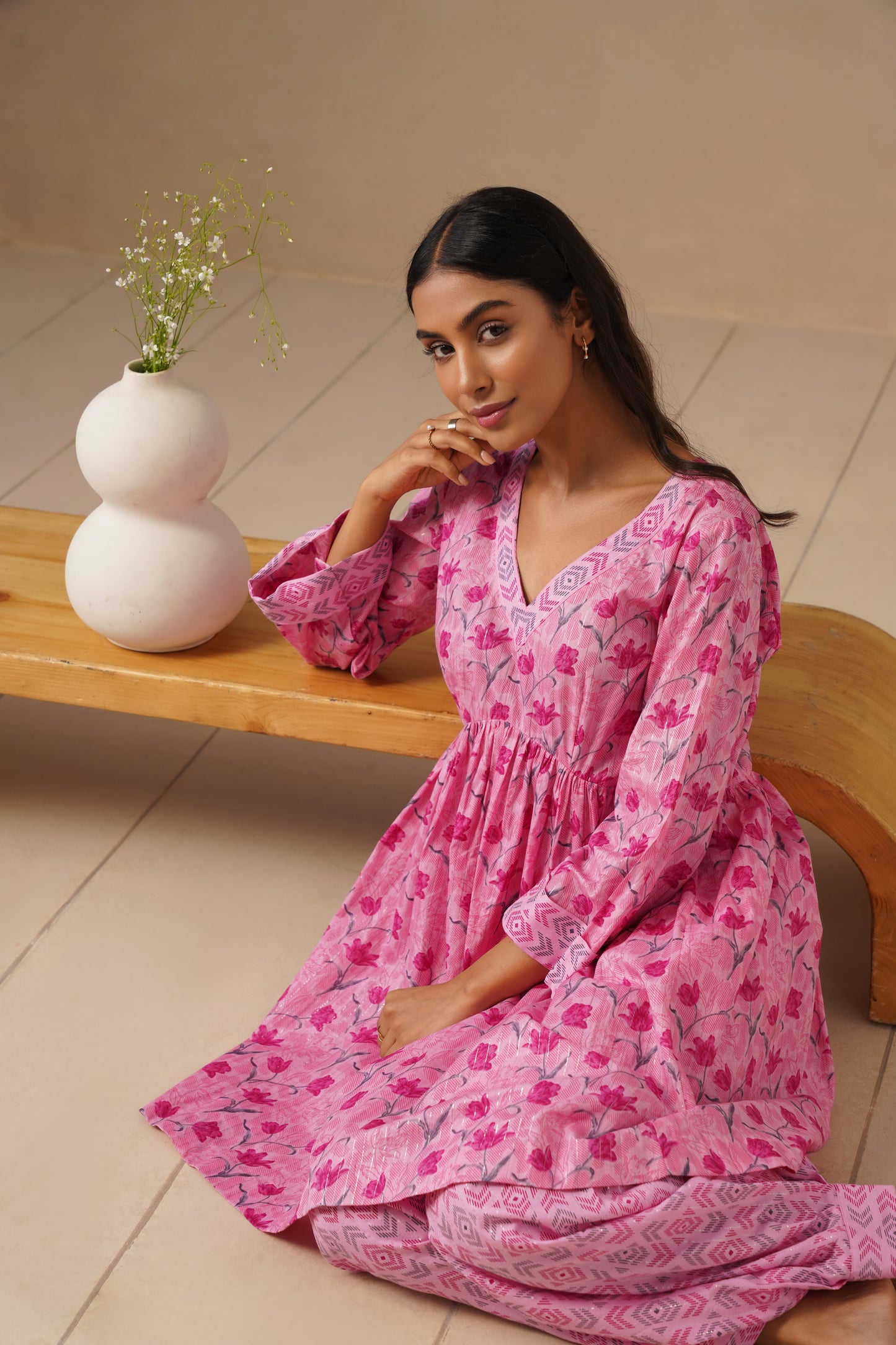 Cotton Co-ord Set with Pants