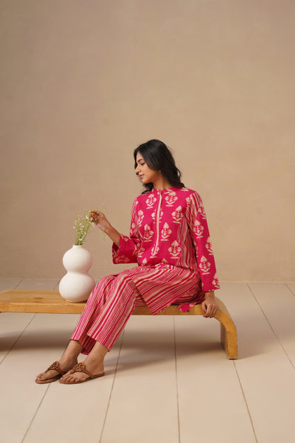 Cotton Co-ord Set with Pants