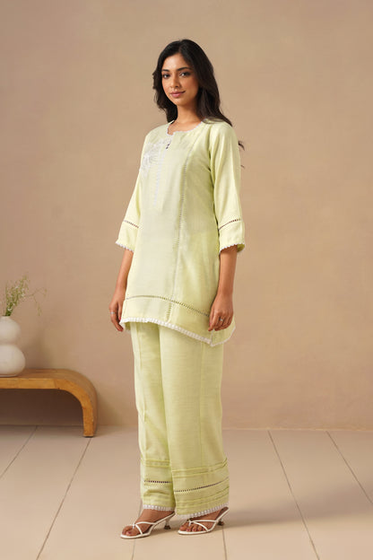 Linen Fabric with Pants