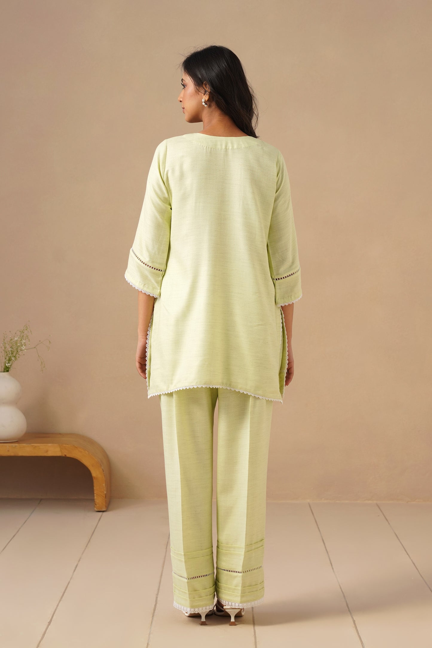 Linen Fabric with Pants
