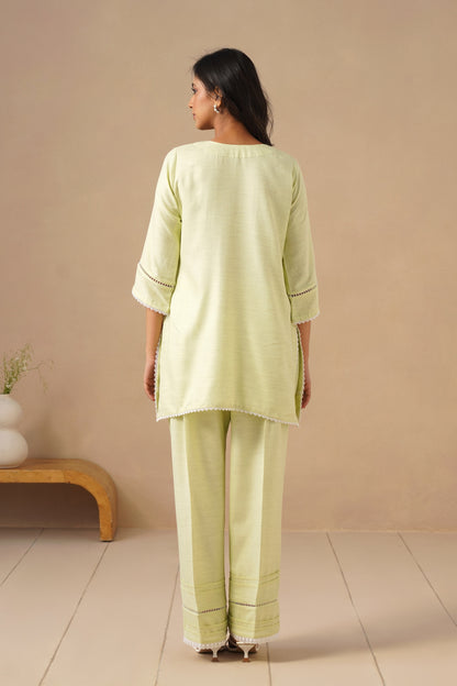 Linen Fabric with Pants