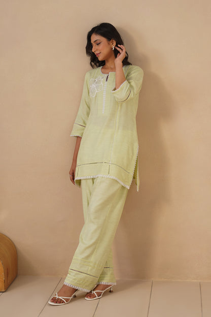 Linen Fabric with Pants