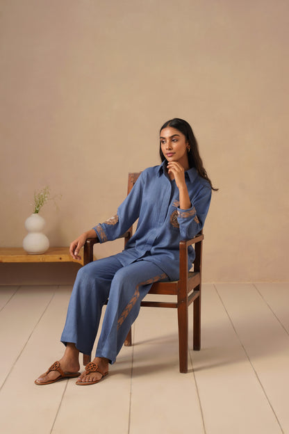 Linen Fabric with Pants