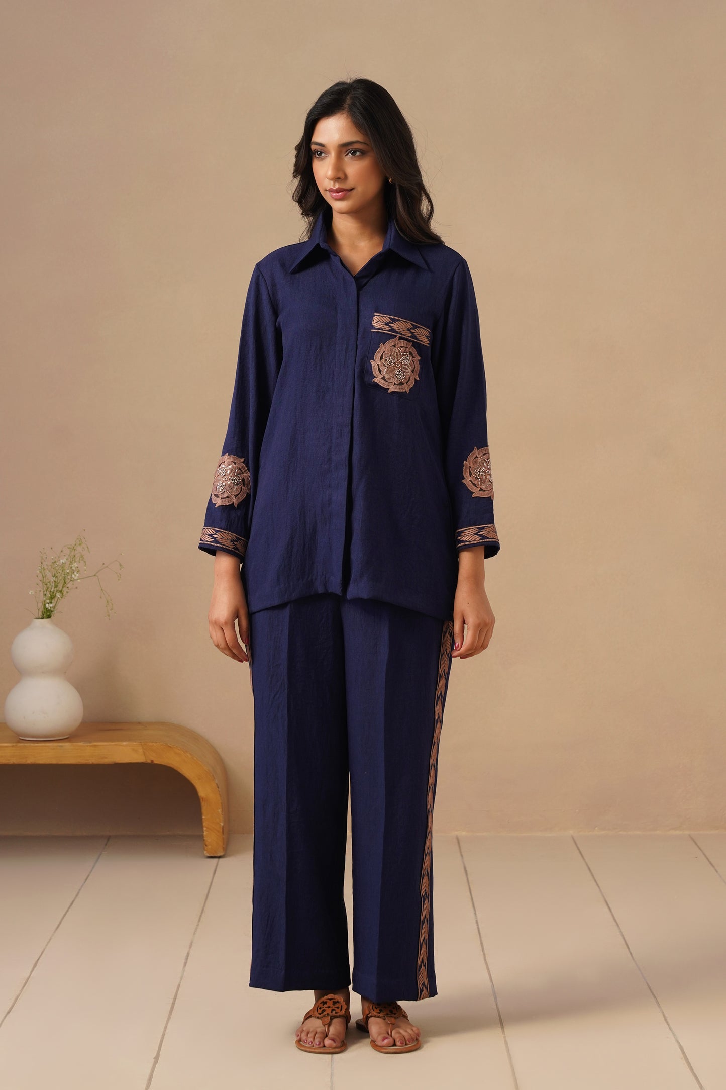 Linen Fabric with Pants