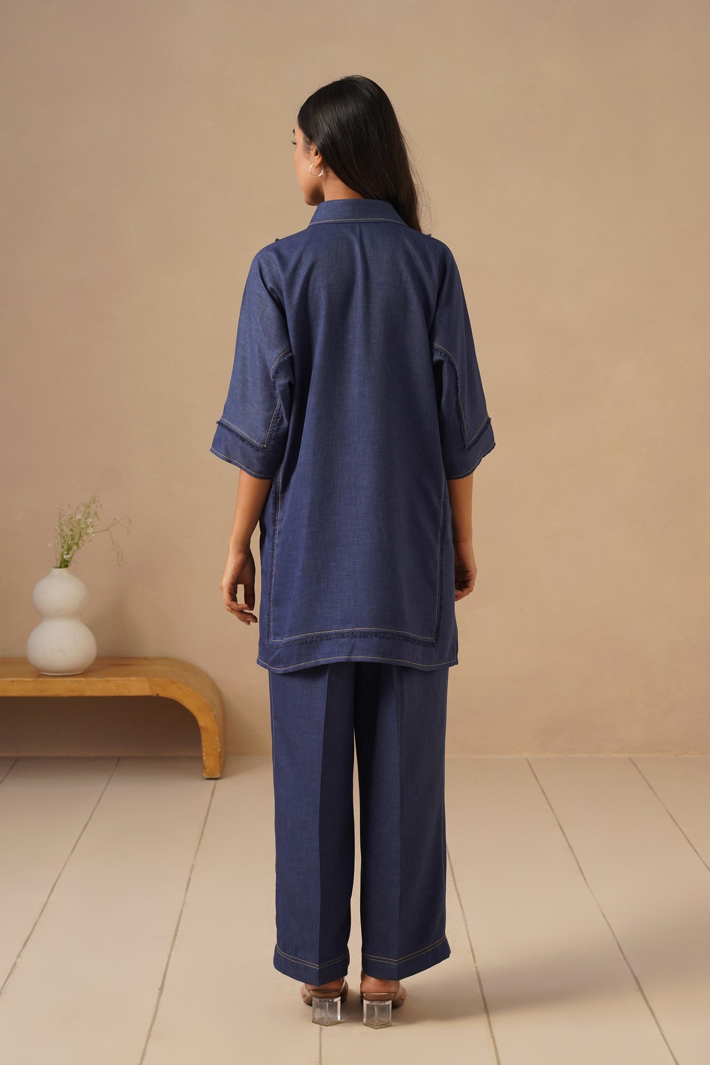 Linen Fabric with Pants
