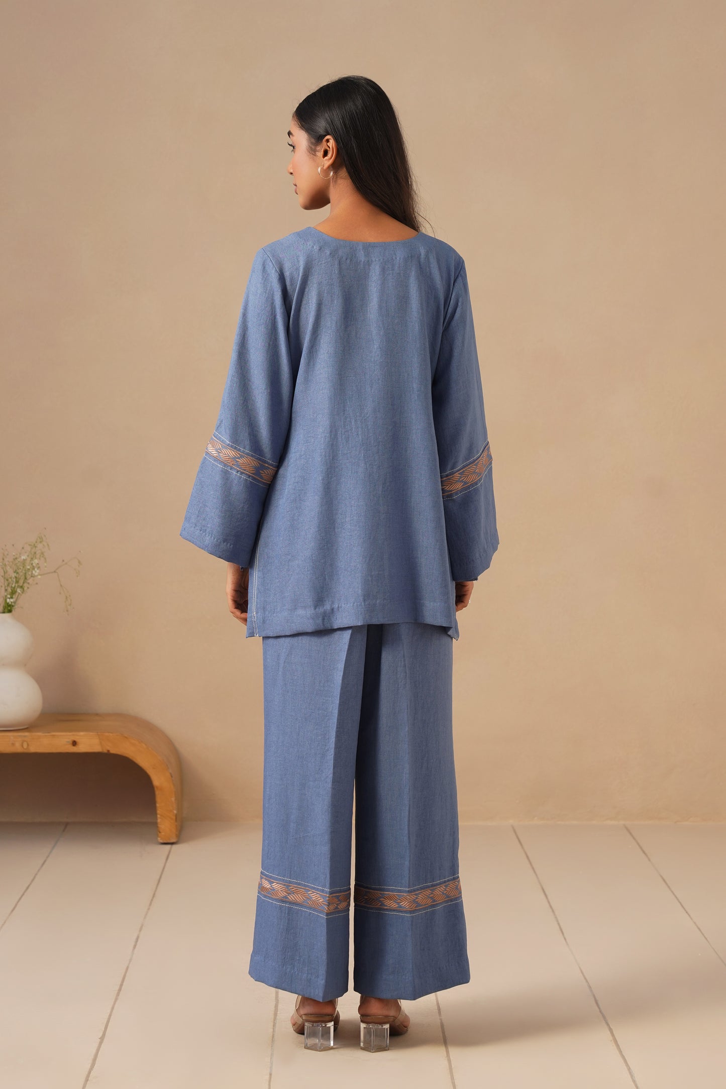 Linen Fabric with Pants