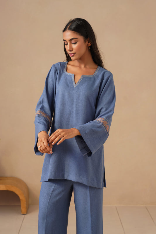 Linen Fabric with Pants
