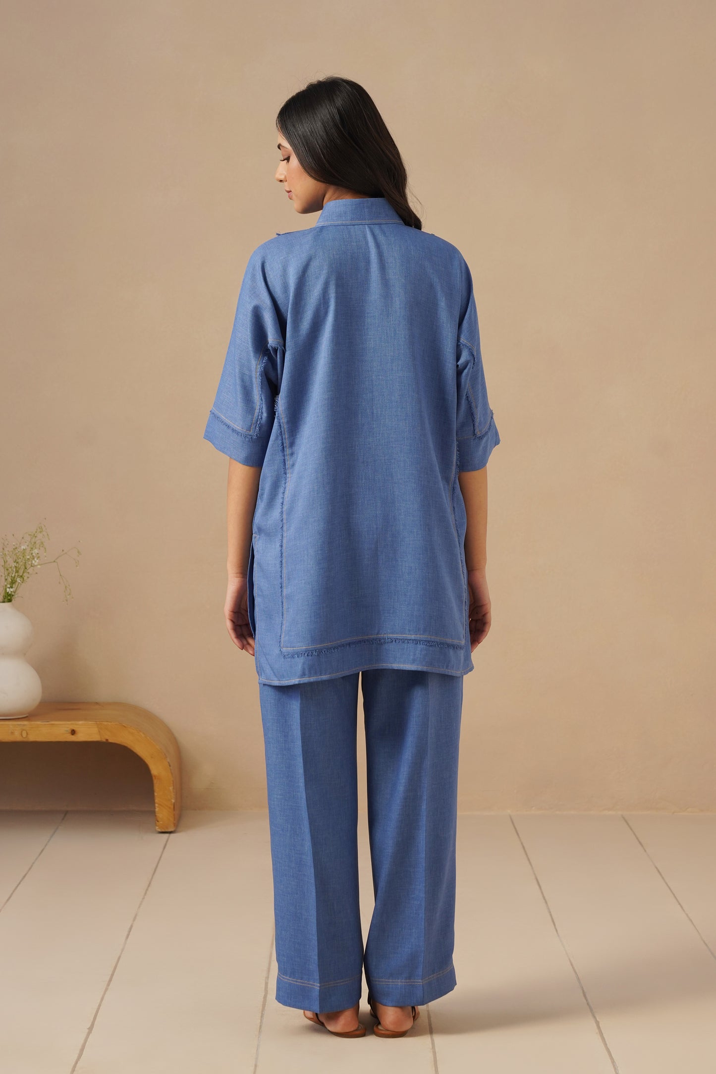 Linen Fabric with Pants