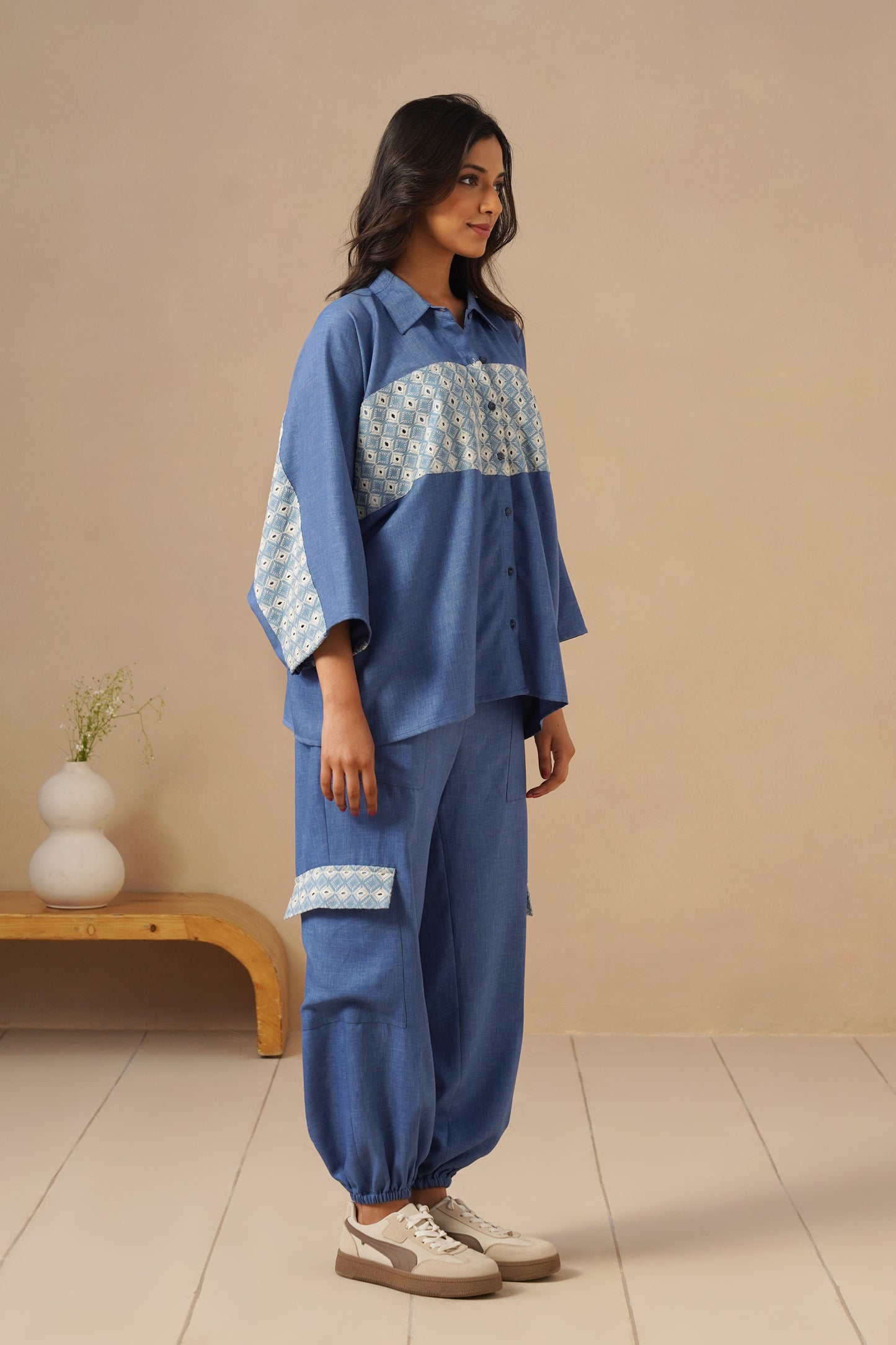 Linen Fabric with Pants