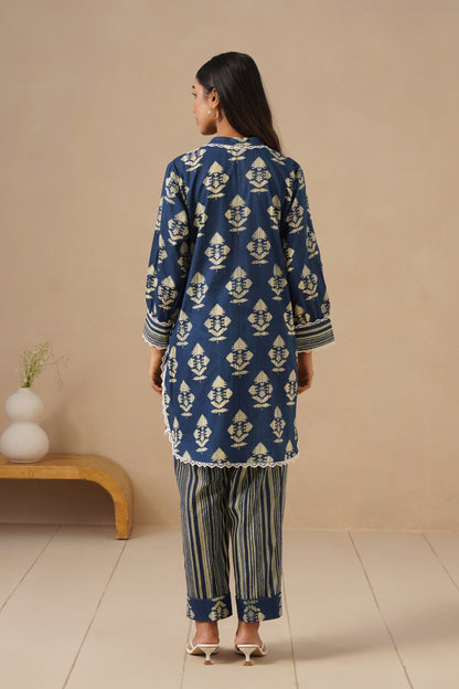 Cotton Fabric with Lases and  Pants