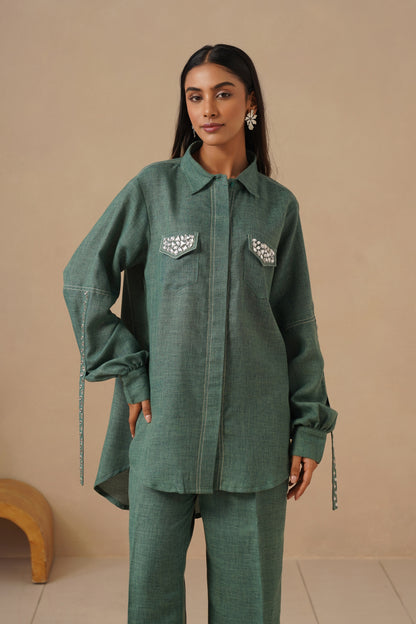 Linen Co-ord Set with Loose Pants