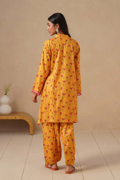 Cotton Fabric with Lases and  Pants