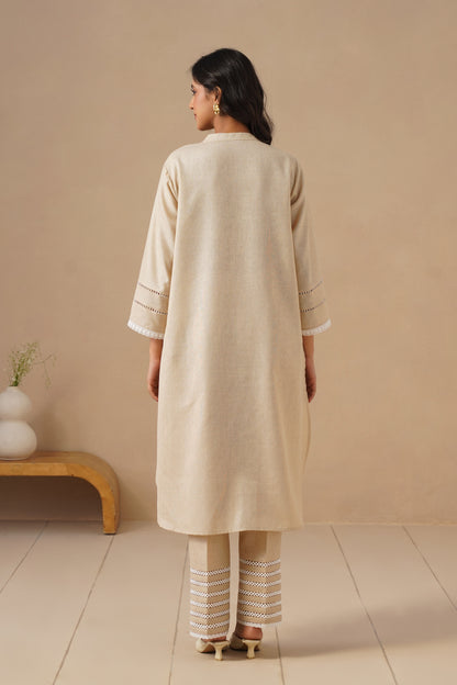 Linen Co-ord Set with Lases and Pants