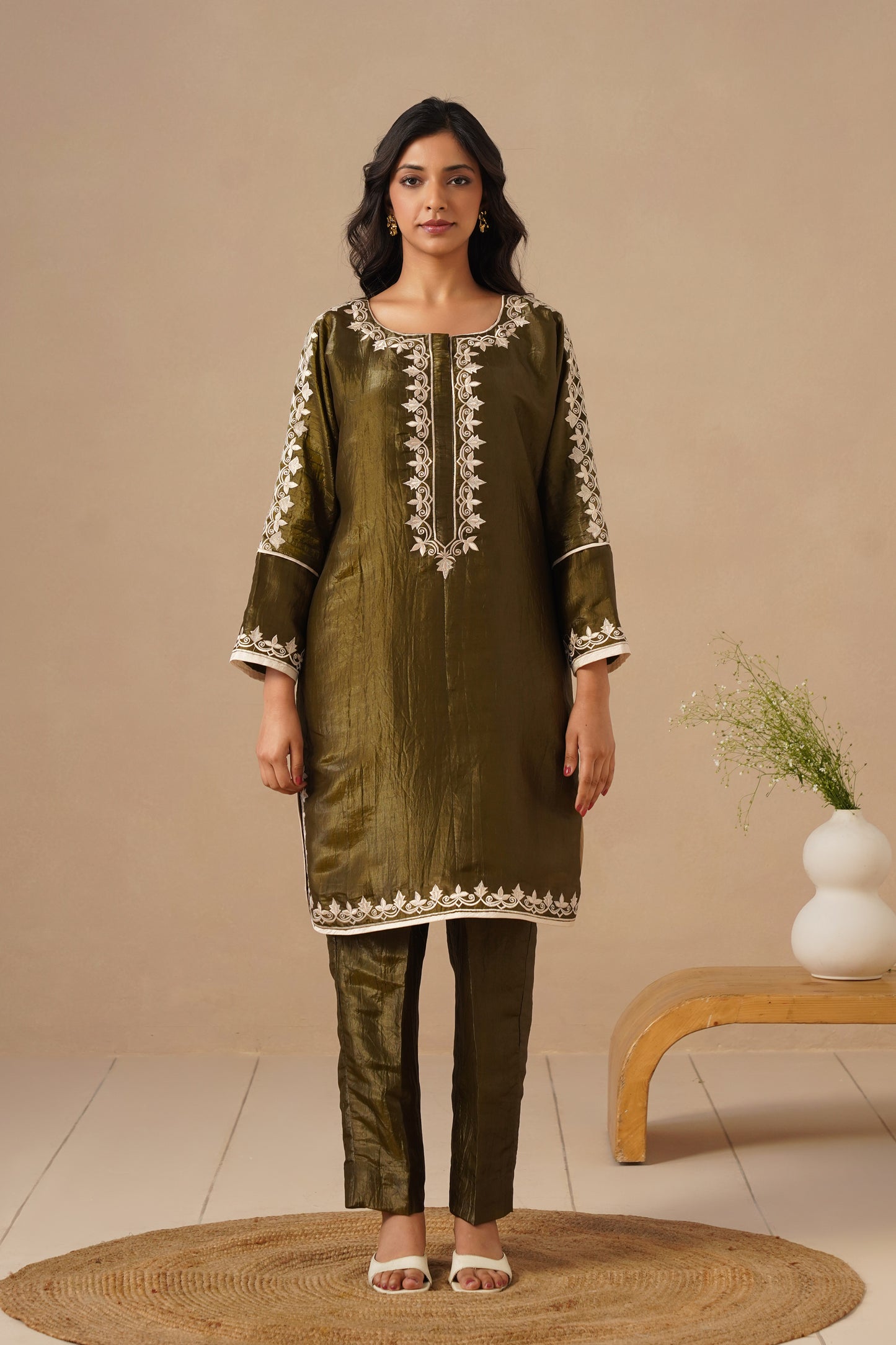 Silk Fabric Embroidered