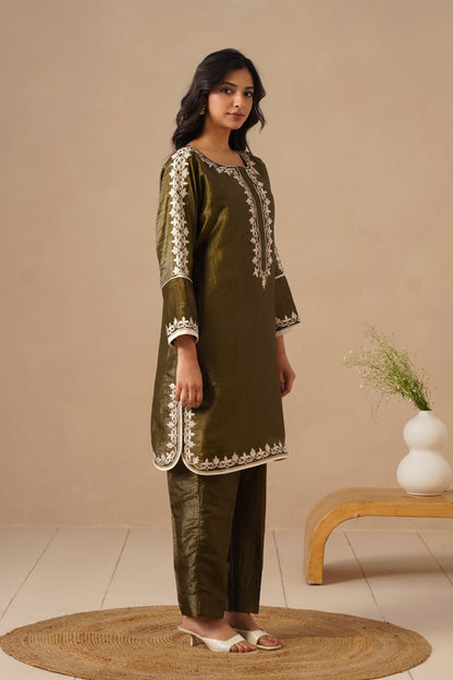 Silk Fabric Embroidered