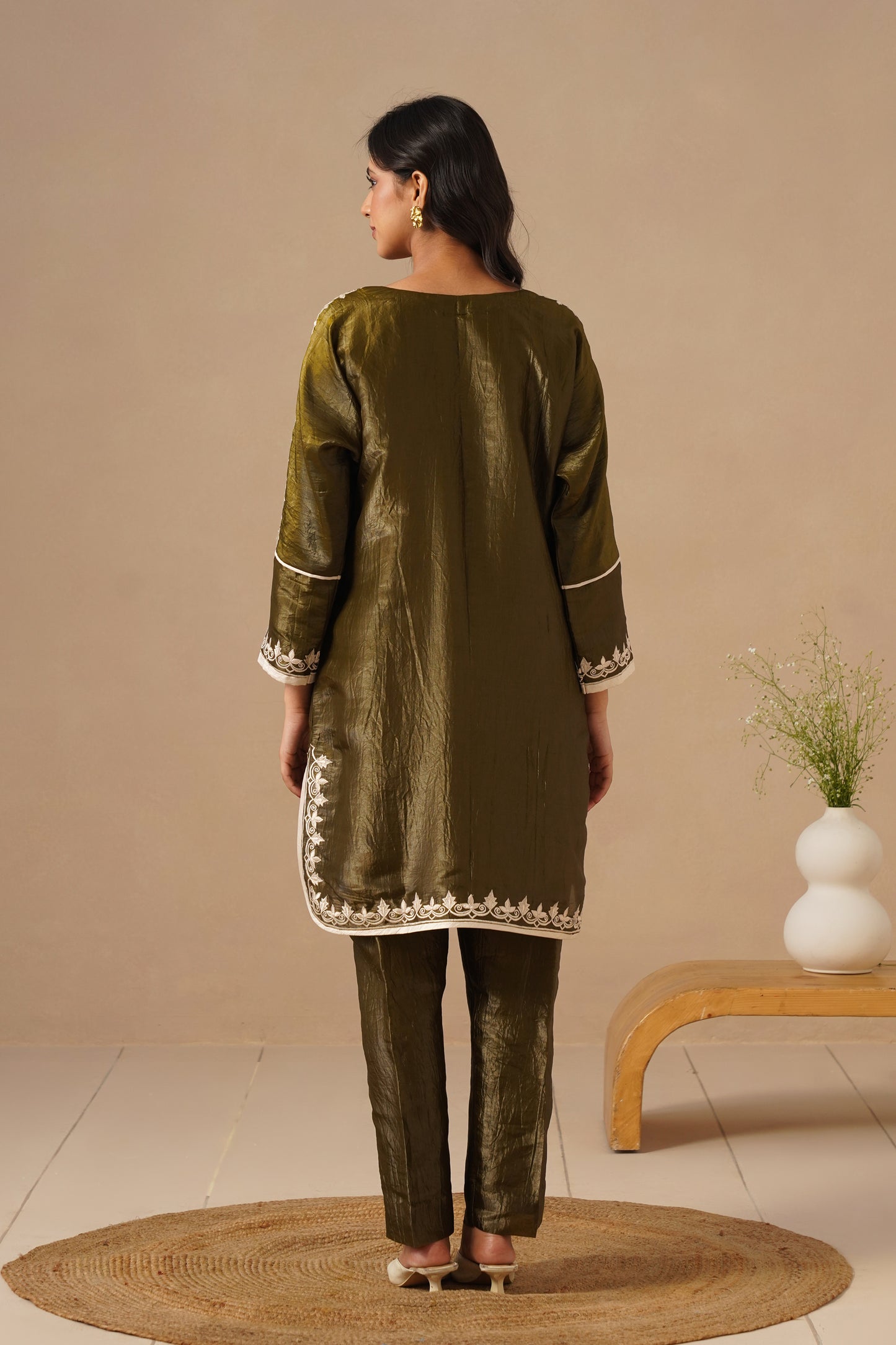 Silk Fabric Embroidered