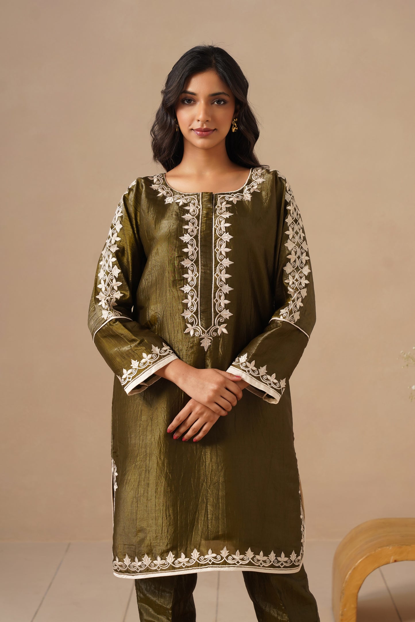 Silk Fabric Embroidered