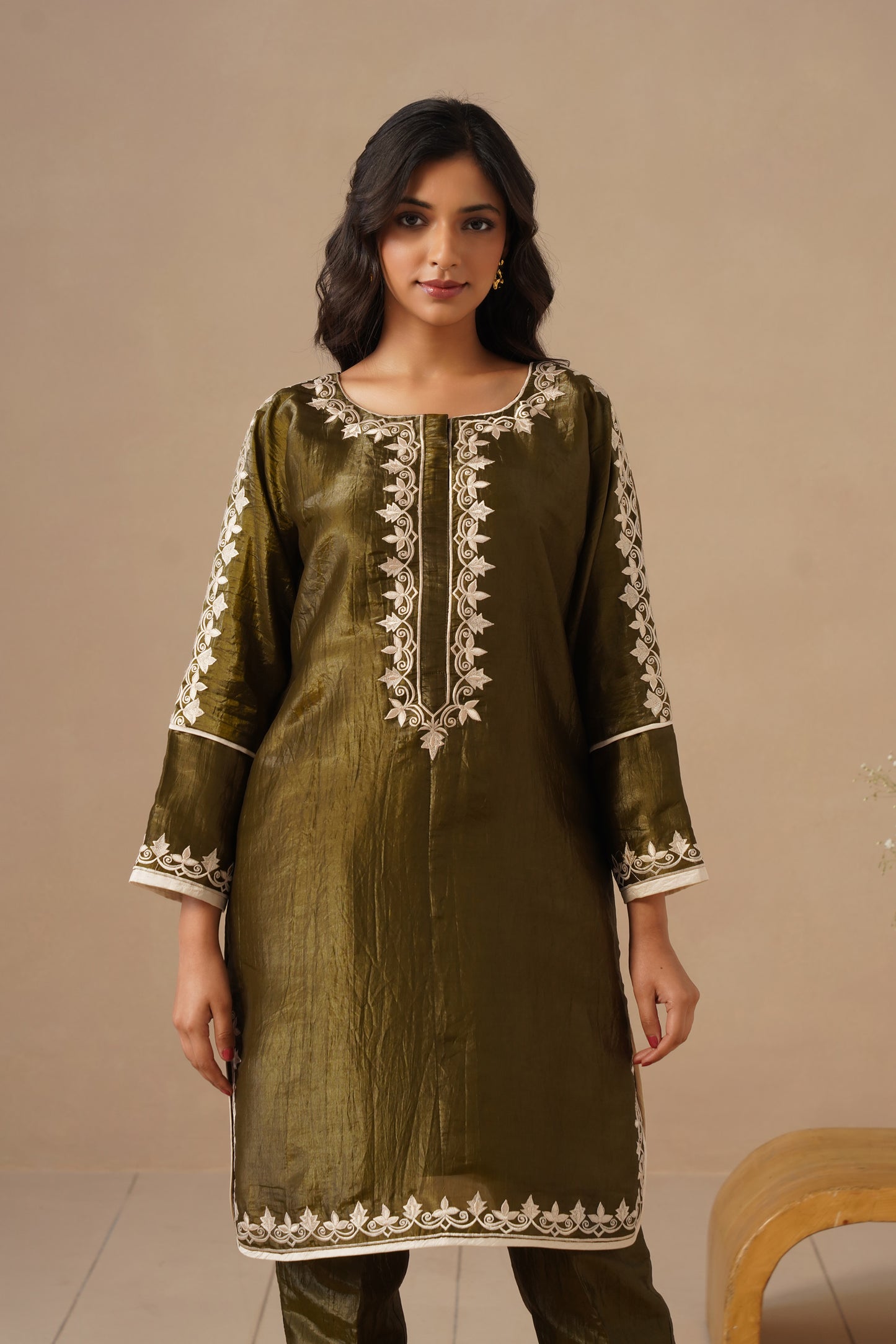 Silk Fabric Embroidered
