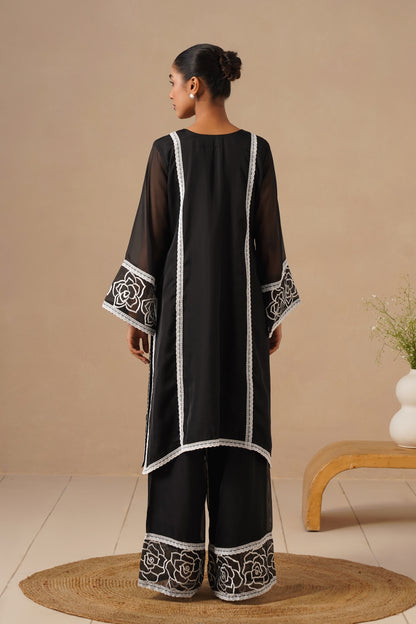 Organza Silk Fabric Embroidered