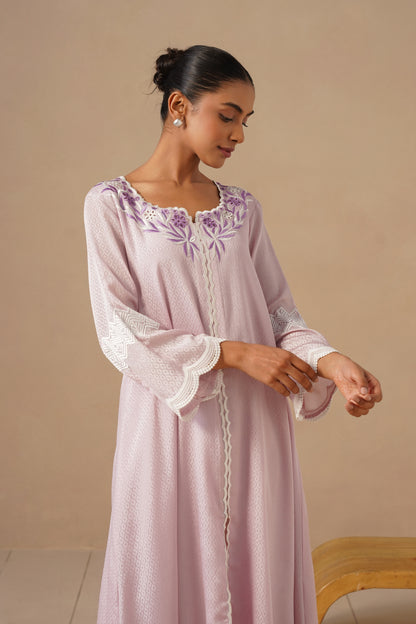 Organza Silk Fabric Embroidered