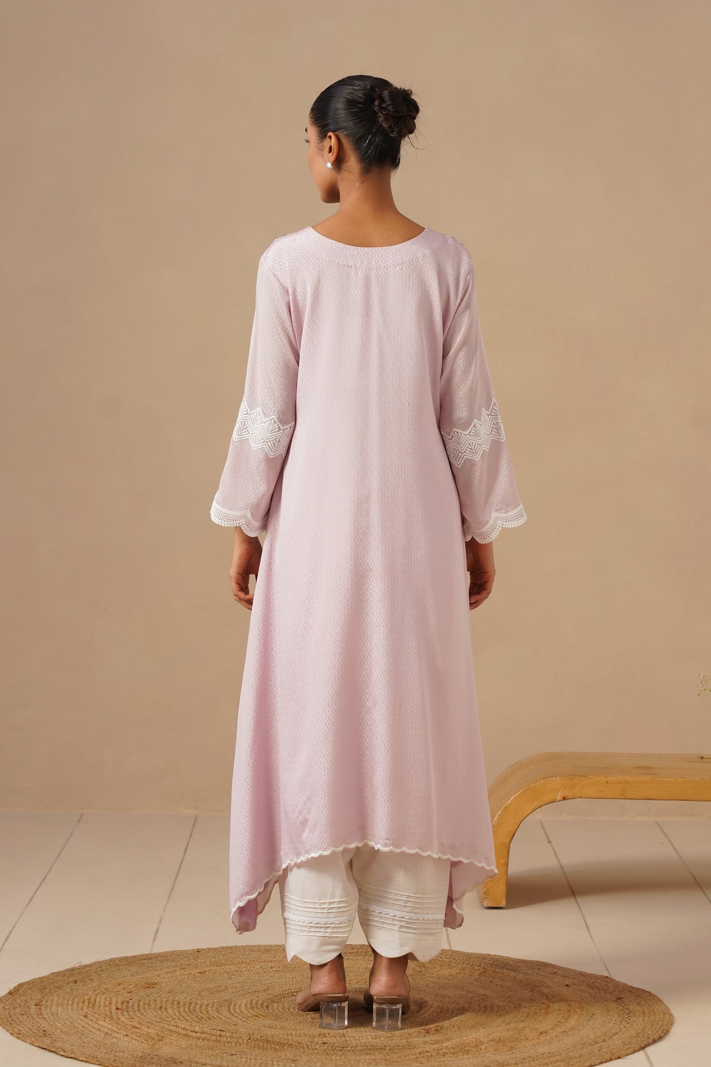 Organza Silk Fabric Embroidered