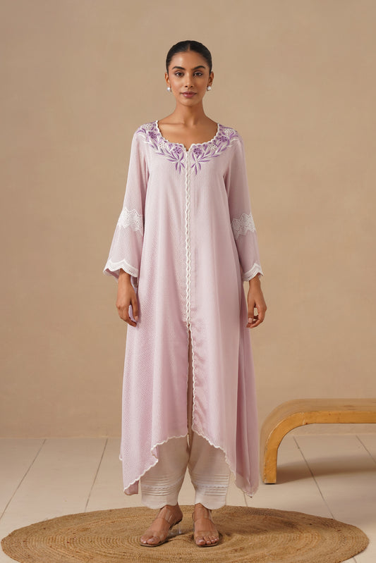 Organza Silk Fabric Embroidered