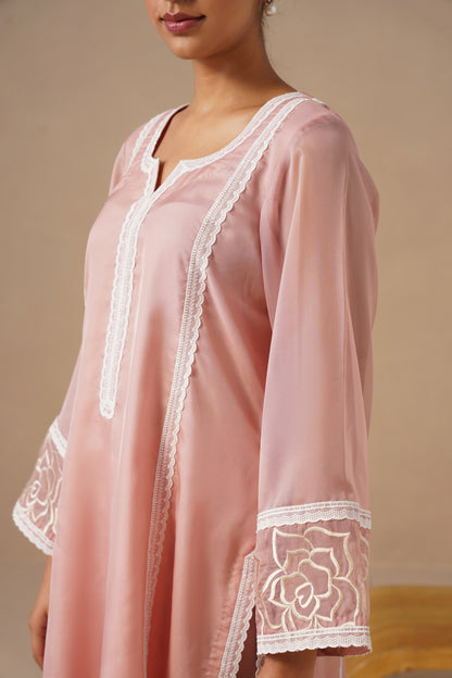 Organza Silk Fabric Embroidered